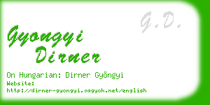 gyongyi dirner business card